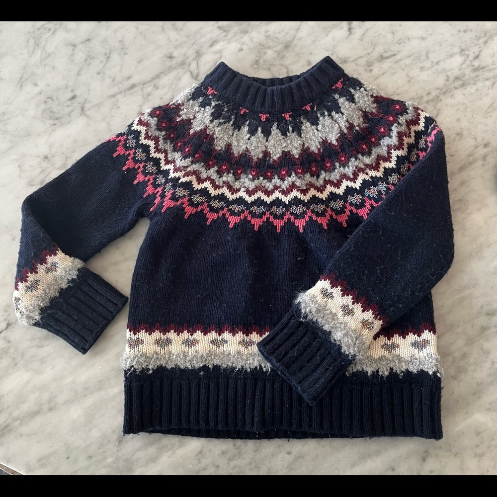 Crewcuts Girls Classic Fair Isle sweater